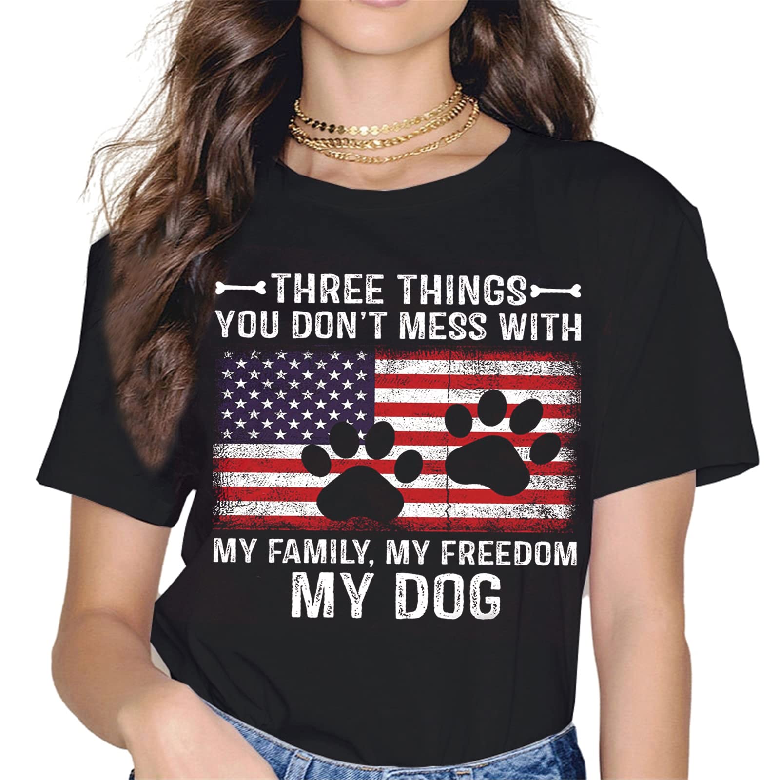 Dog Paw American Flag T-Shirt – Patriotic Graphics